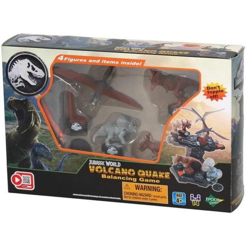 Juegos mesa niños Jurassic World Volcano Quake, volcán tembloroso con dinosaurios