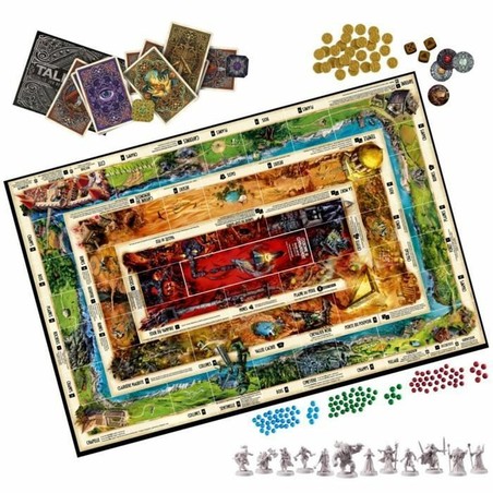 Explorando el tablero de Talisman, juego de fantasía