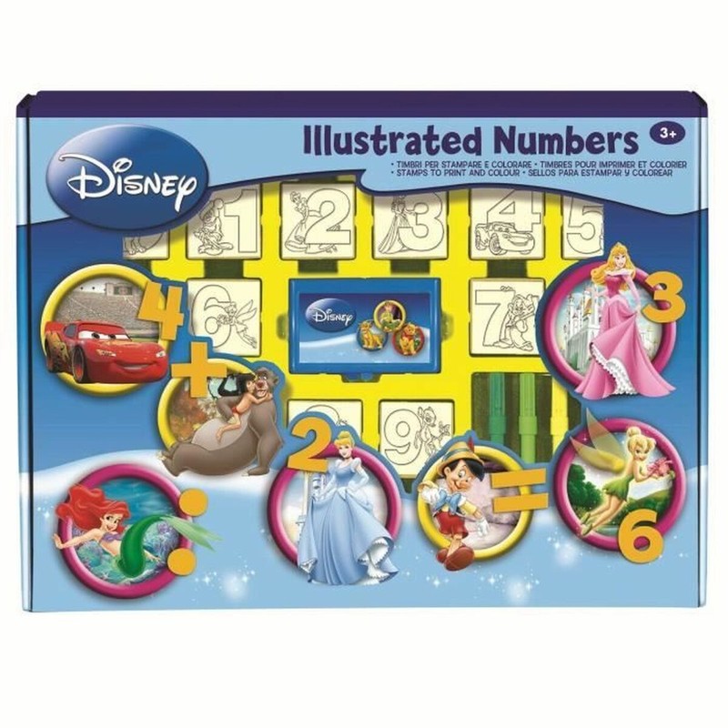 Set de manualidades niños con sellos de números ilustrados Multiprint