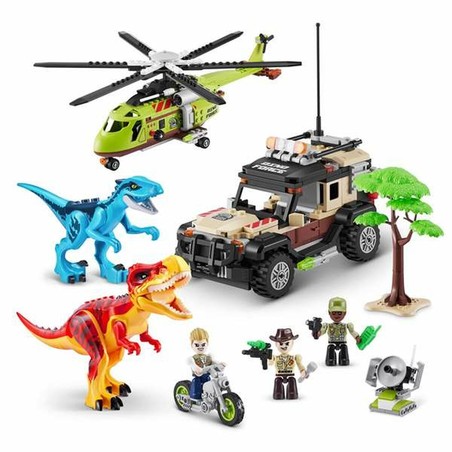 Detalle de piezas de juguete construcción motricidad fina Zuru Max Dino