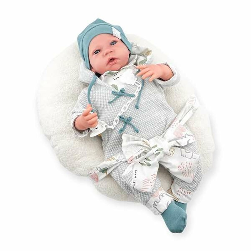 Muñeco Bebé Berjuan 50 cm con pijama gris