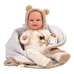 Muñeca Bebé Arias Babyto 35 cm con chupete, vista frontal 2