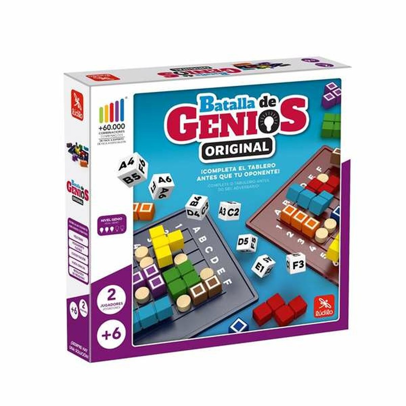 Juego educativo Lúdilo Batalla de Genios, bloques construcción infantiles de madera