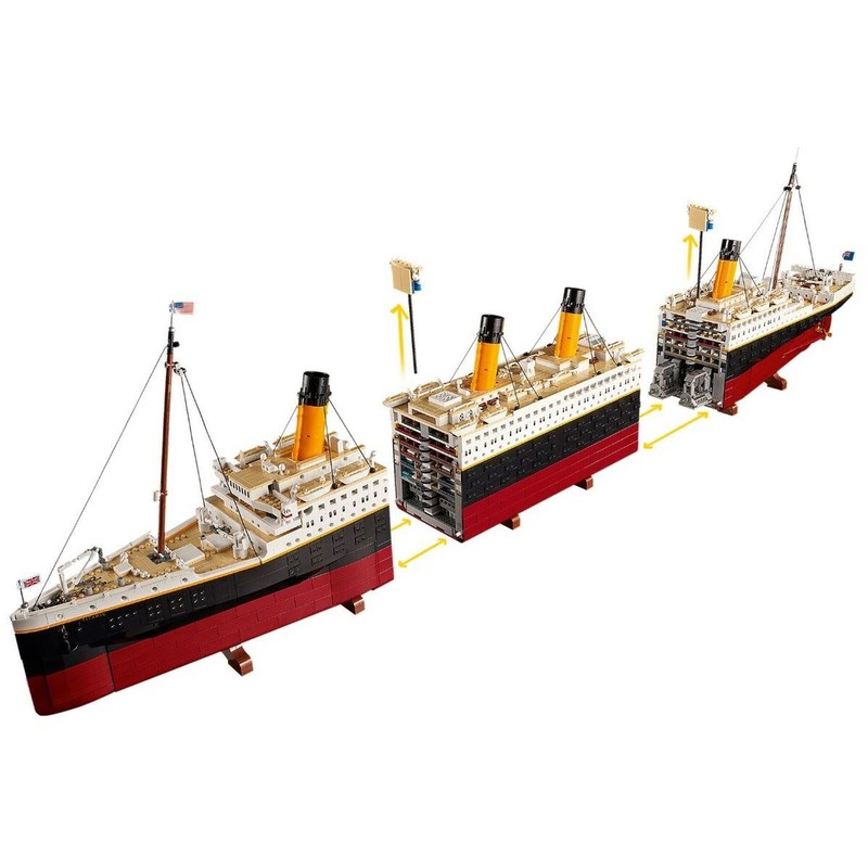 Detalles intrincados del Lego Titanic para constructores expertos