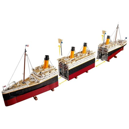 Detalles intrincados del Lego Titanic para constructores expertos