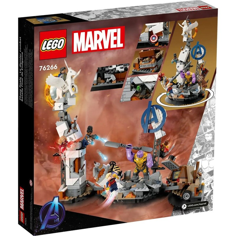 vista lateral del set LEGO 76266 montado