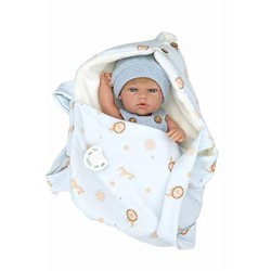 Muñeco Bebé Arias Elegance con portabebé 2