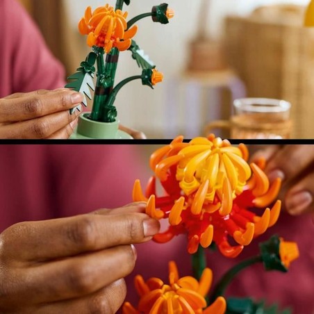 Construcción Lego Adultos con modelo floral detallado