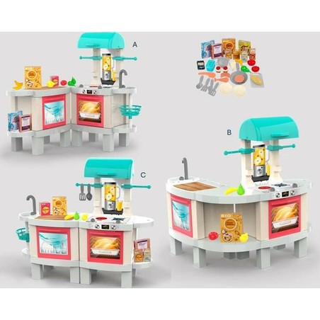 Set construcción educativo: Cocina infantil Chicos Plus, ideal para juego de roles.