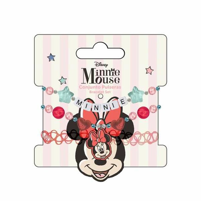 Pulsera Minnie Mouse rosa, ideal para manualidades niños y expresión creativa
