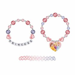 Pulsera Disney Princess rosa para niñas, ideal para el juego creativo.