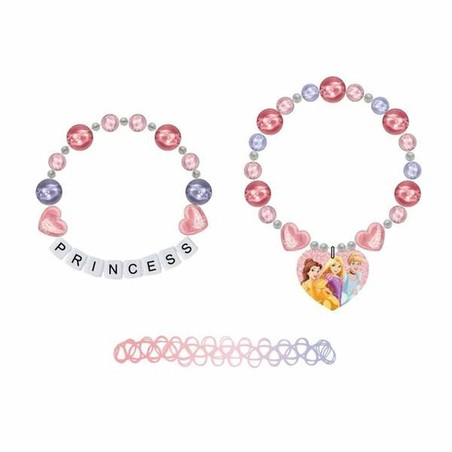 Pulsera Disney Princess rosa para niñas, ideal para el juego creativo.