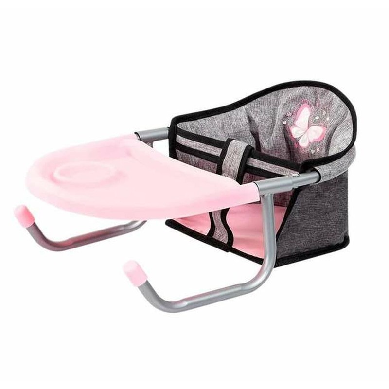 Juguetes construcción niños: Silla para muñecas Reig rosa con bandeja