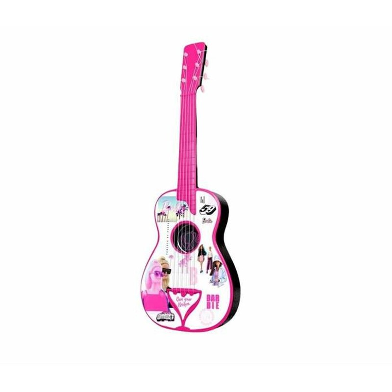 Bloques construcción infantiles guitarra rosa