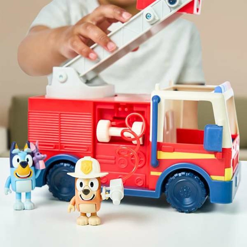 Set figuras Bluey Bingo y camión de juguete