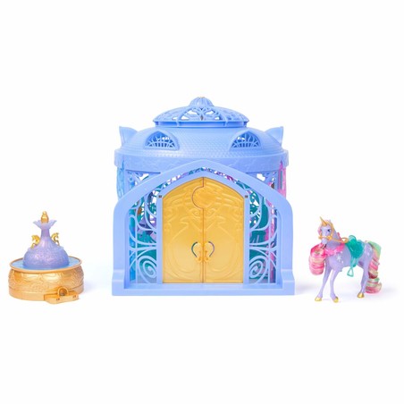 Detalle de accesorios para construir la escena de juego del unicornio