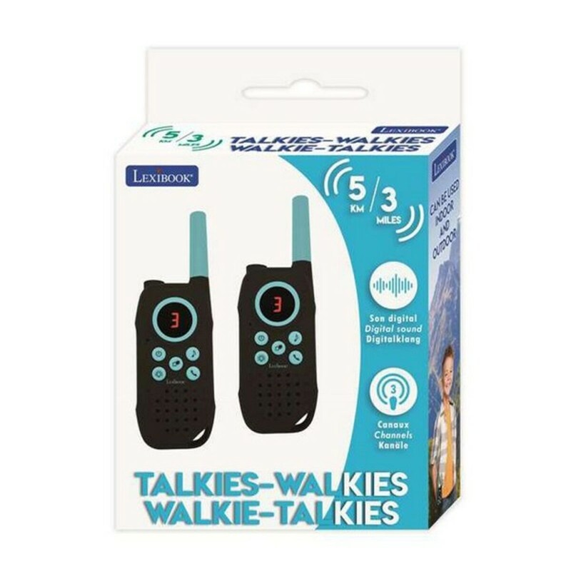 Vista frontal del Walkie-Talkie Lexibook, compatible LEGO duplo en la imaginación de los niños.