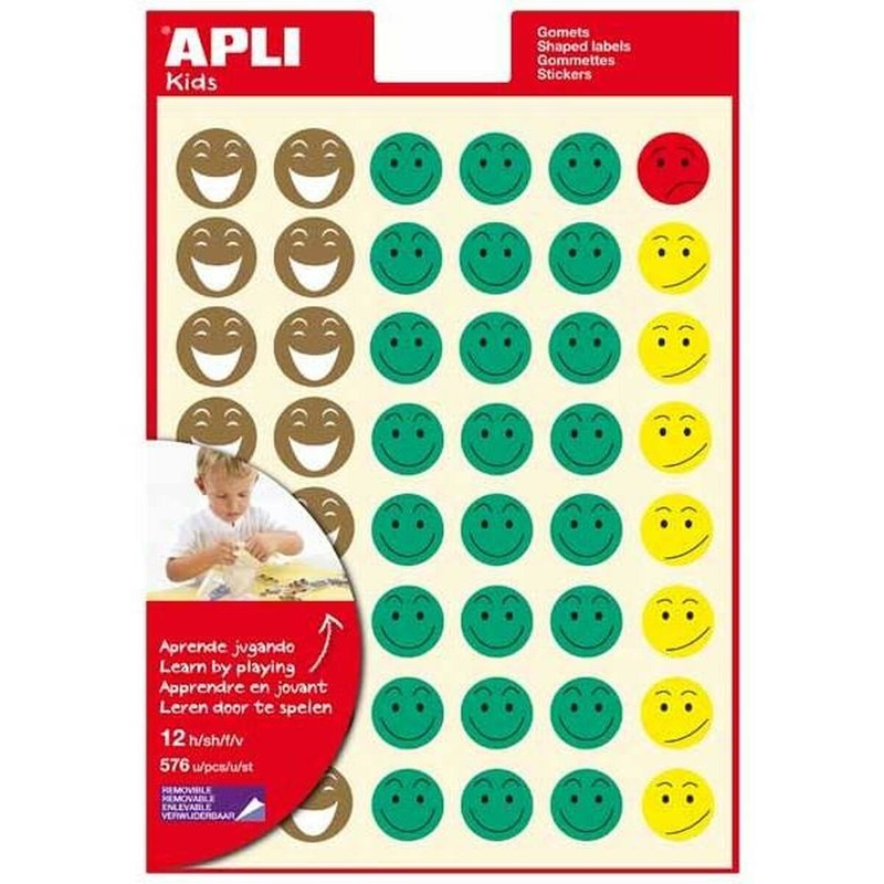 Manualidades niños con pegatinas Apli multicolor y creativas