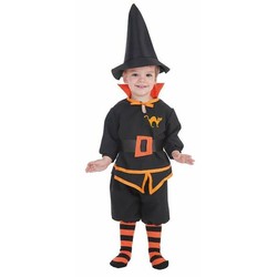 Disfraz niños bebé Carolus Brujo 0-12 meses, ideal para Halloween