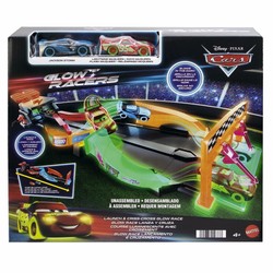 Coches juguete niños Mattel Glow Racers pista lanzadora 2