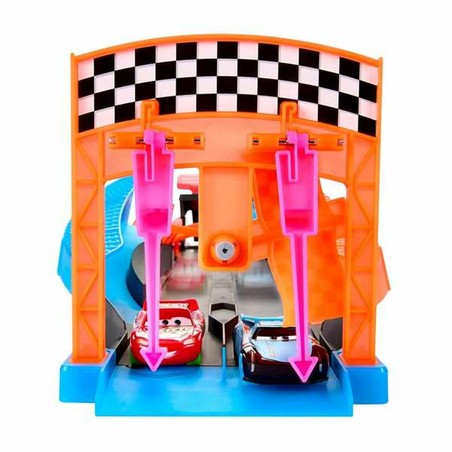 Diseño multicolor de la pista de coches de juguete Mattel
