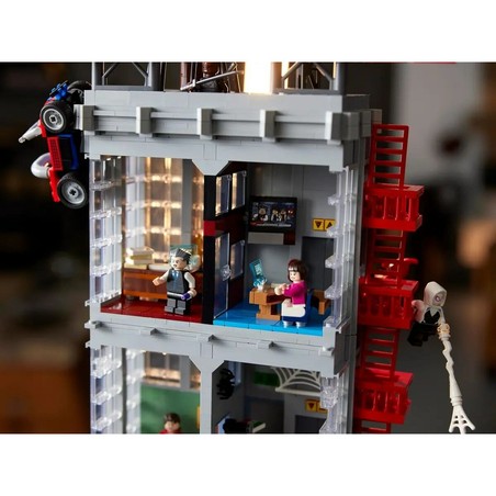 Set de construcción premium: Todas las minifiguras incluidas en el Daily Bugle