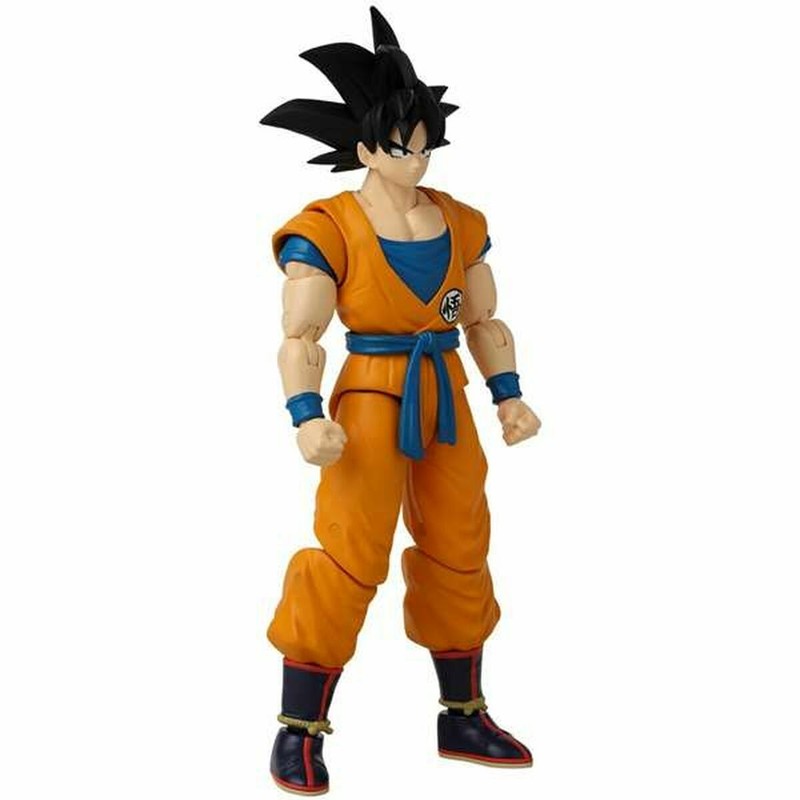 Juguete articulado Bandai de Goku mostrando su movimiento