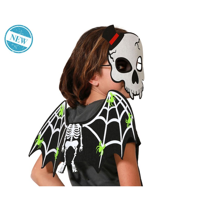 Disfraces niños máscara esqueleto para Halloween con diseño terrorífico