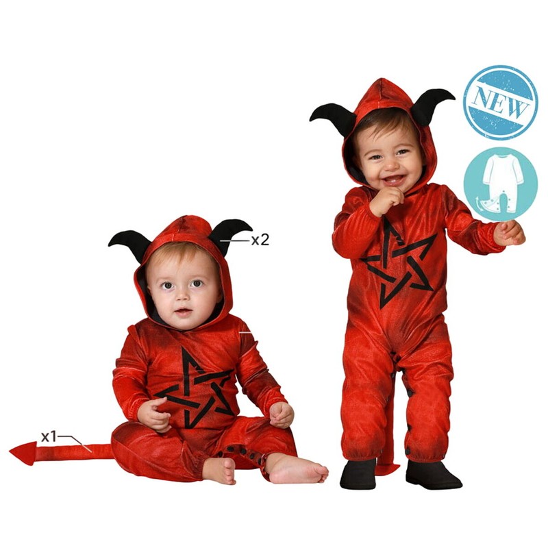 Disfraz niños Demonio para bebés, ideal para jugar y divertirse