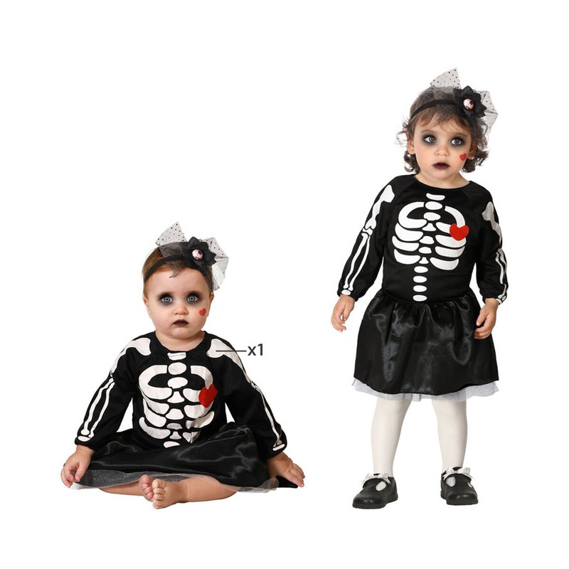Disfraz de esqueleto para bebés, ideal para disfraces niños de 6 a 12 meses.