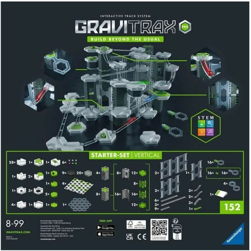 Bloques construcción infantiles GraviTrax PRO sistema de pistas de canicas