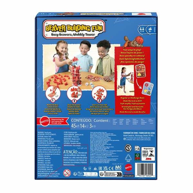 Componentes del juego de mesa educativo para niños Mattel, piezas de calidad