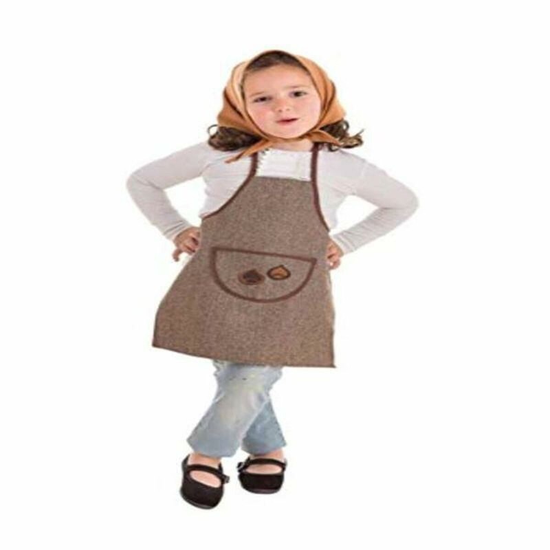 Disfraz de Castañera para niñas, talla S, ideal para fiestas de disfraces infantiles.