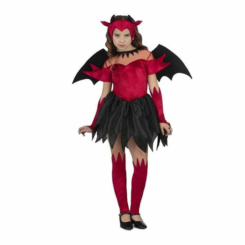 traje carnaval niña diablesa vestido