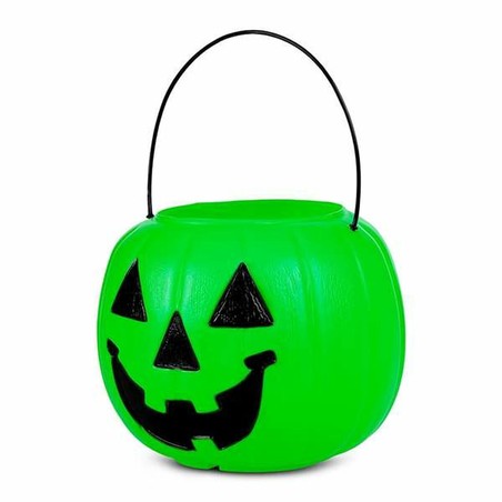 Accesorios disfraz: Cesta calabaza verde para un disfraz princesa niña o superhéroe