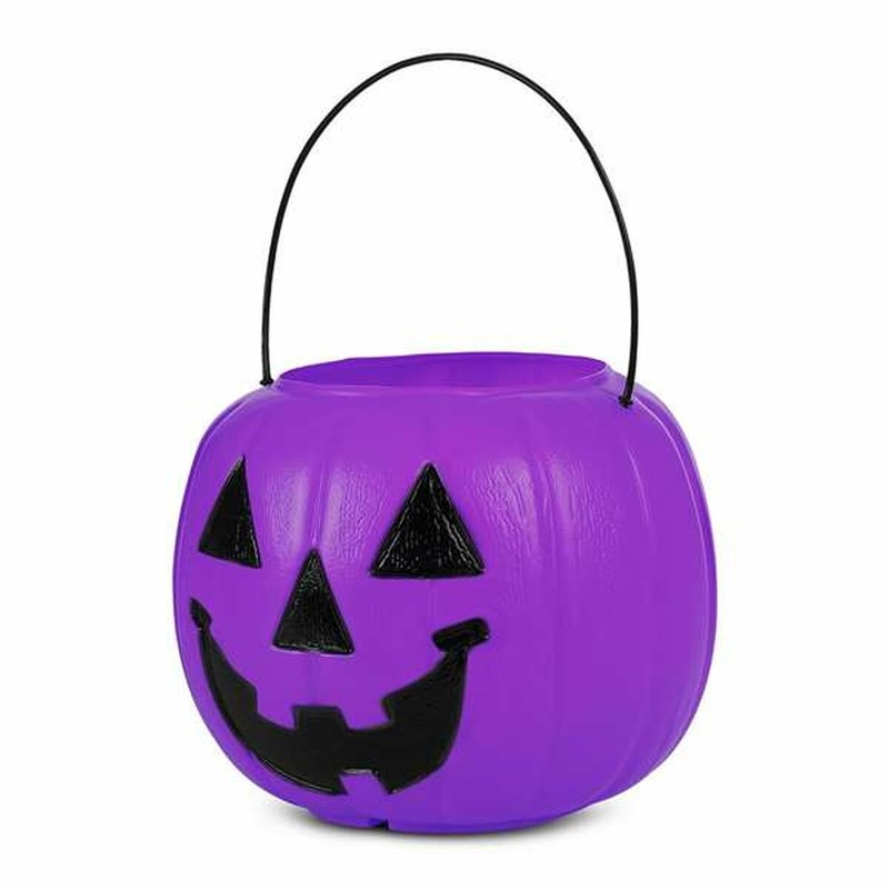 cesta calabaza morada para disfraz halloween infantil