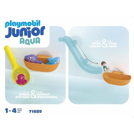 Escena de juego Playmobil marino con figuras y animales acuáticos