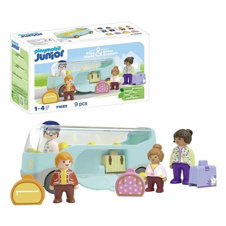 Playmobil Junior 71682 autocar de viaje azul multicolor
