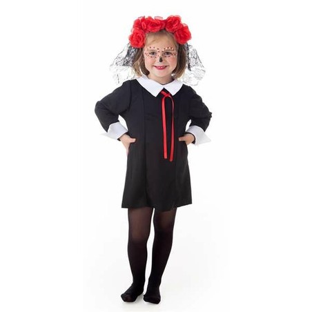 Niña disfrazada de Catrina, ideal para fiestas y carnaval