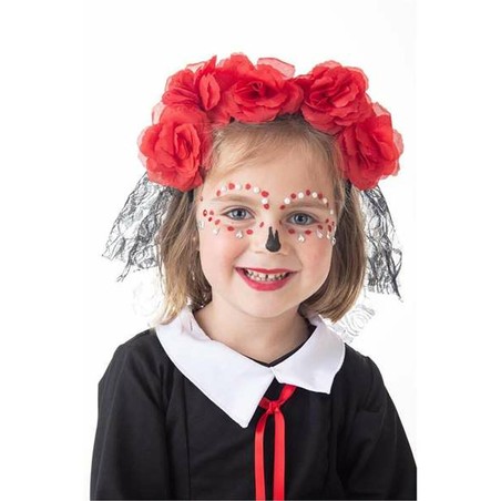 Detalle vestido disfraz halloween infantil para niñas
