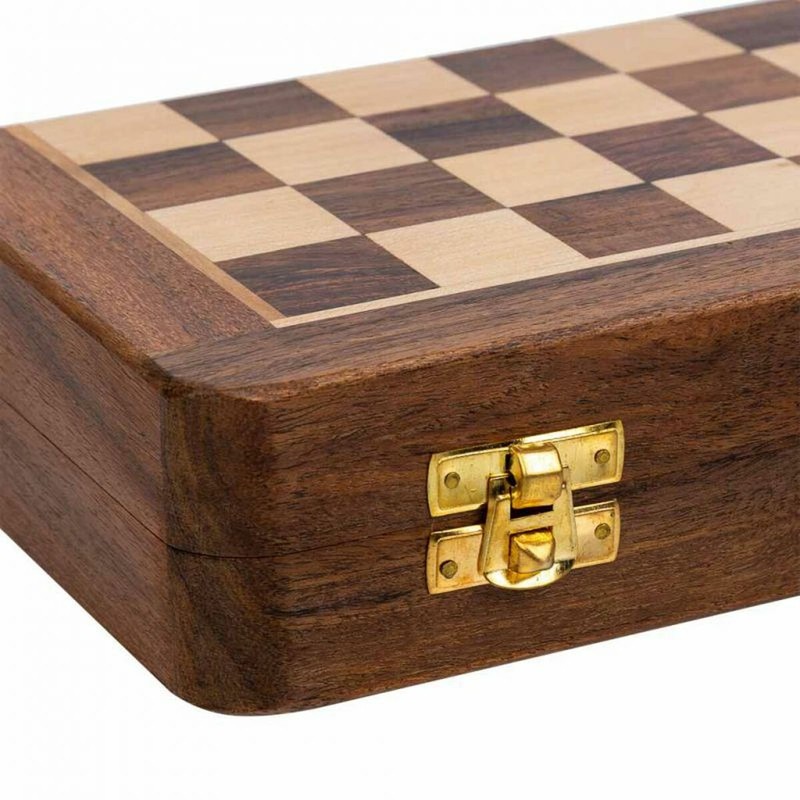 Tablero ajedrez viaje de 25cm, compacto y fácil de transportar