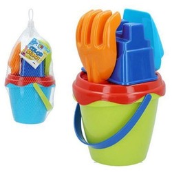 Juguetes de playa para niños Colorbaby, cubo, pala y moldes de arena