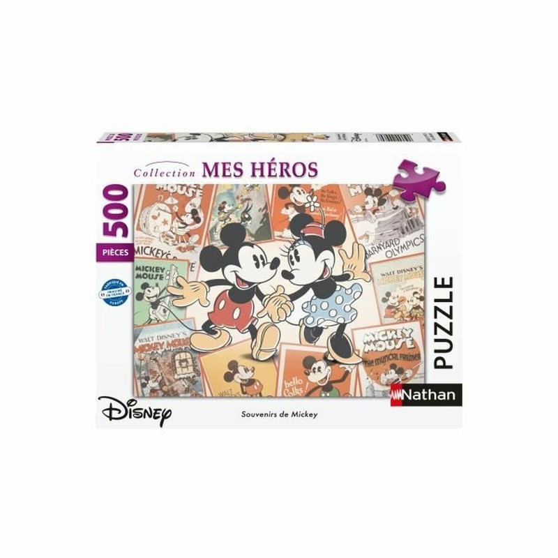 Juguetes construcción niños: Puzzle Nathan Mickey Disney 500 piezas
