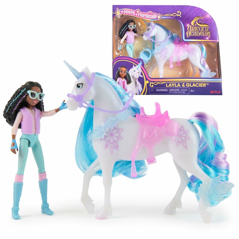 Set construcción educativo Academia Unicornio con Layla y Glaciar
