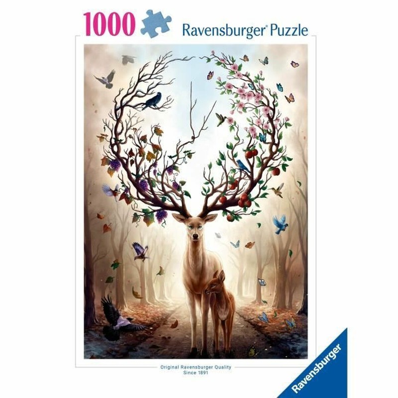 Set construcción educativo para niños y adolescentes con puzzle de ciervo