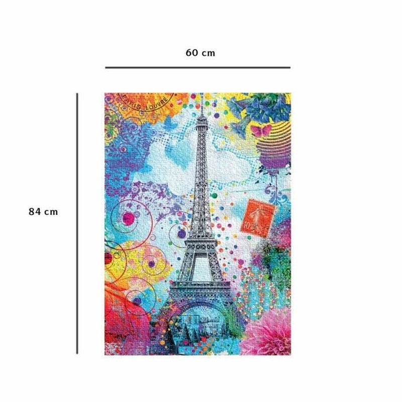 Set construcción educativo: caja del Puzzle Nathan Tour Eiffel, 1500 piezas