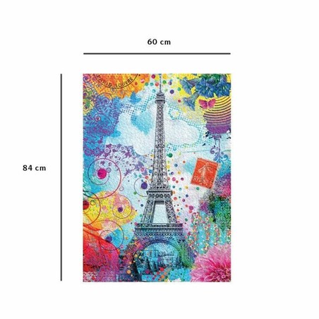 Set construcción educativo: caja del Puzzle Nathan Tour Eiffel, 1500 piezas
