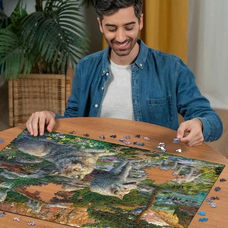 Caja del puzzle Ravensburger Lobos en Primavera