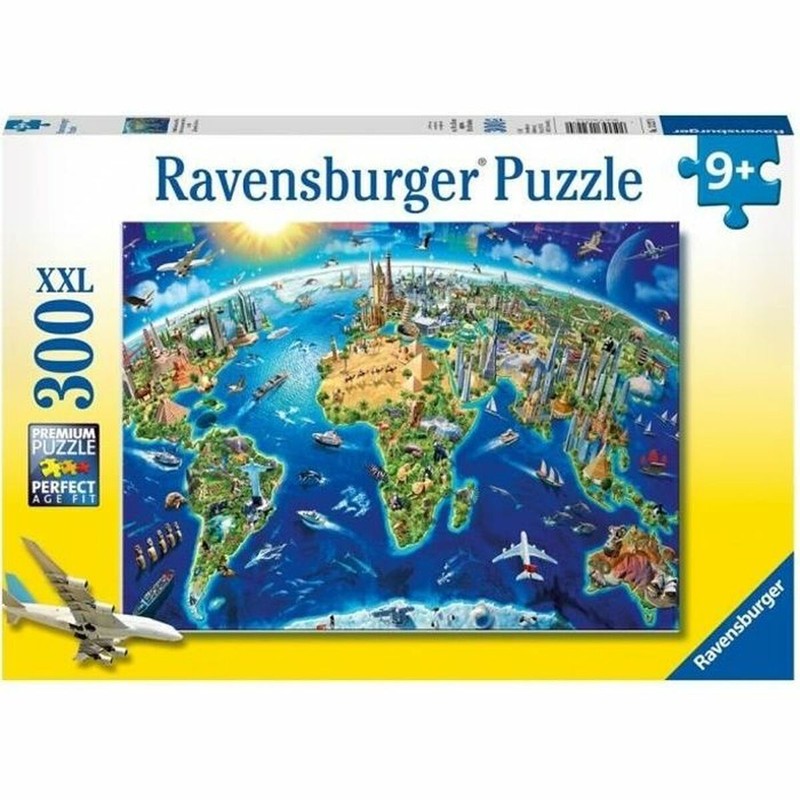 Juguetes construcción niños: Puzzle Ravensburger Mapa Monumentos del Mundo