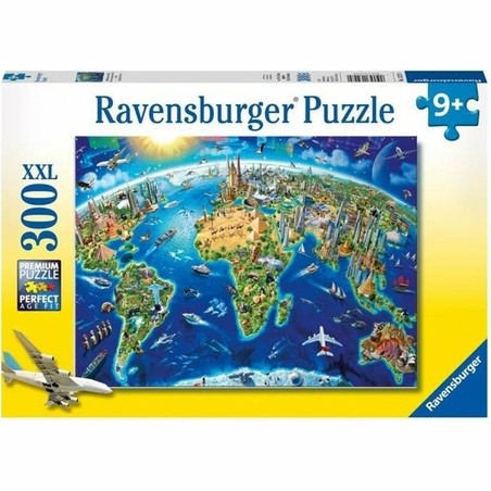 Juguetes construcción niños: Puzzle Ravensburger Mapa Monumentos del Mundo